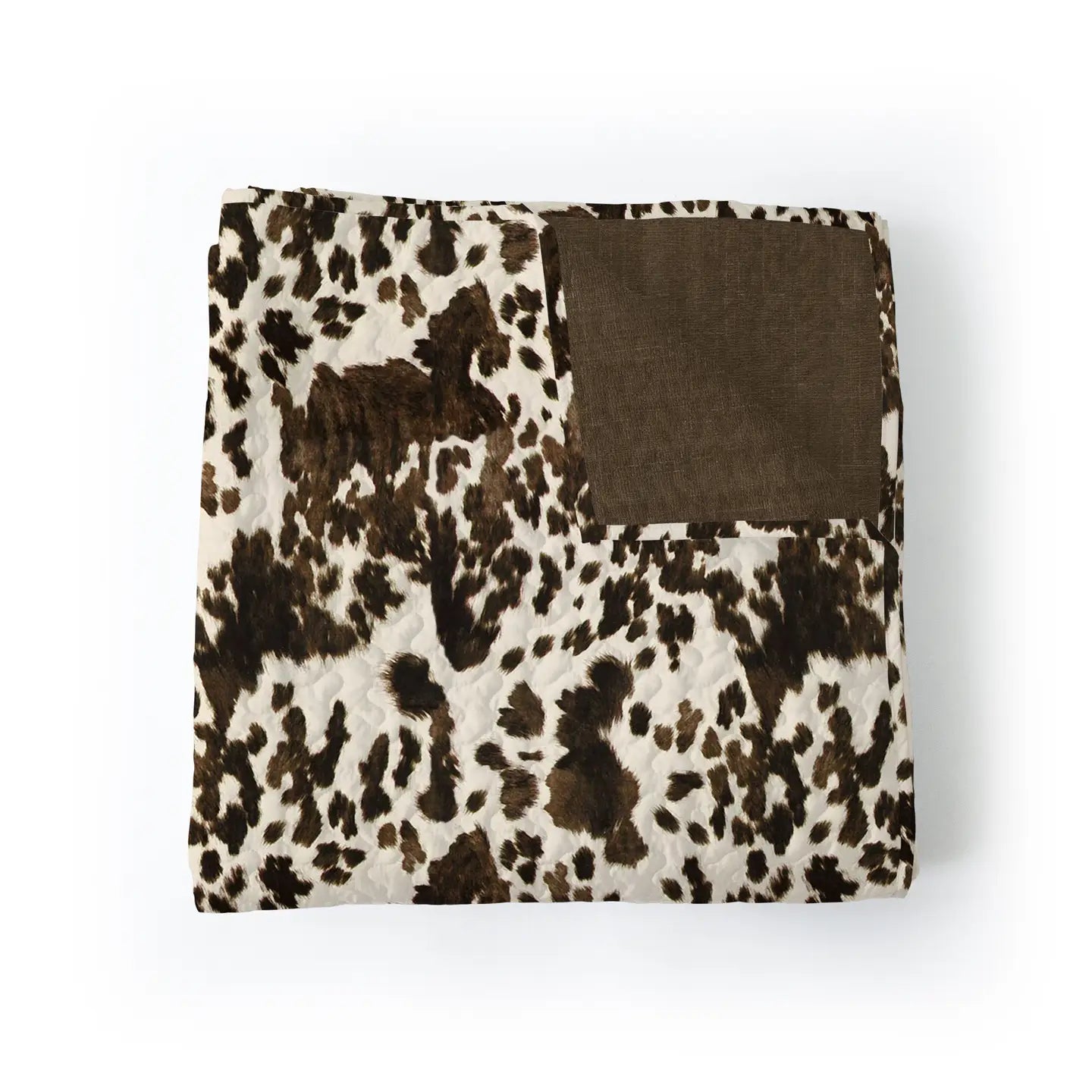 Bella Hide Brown Quilt - Image 2