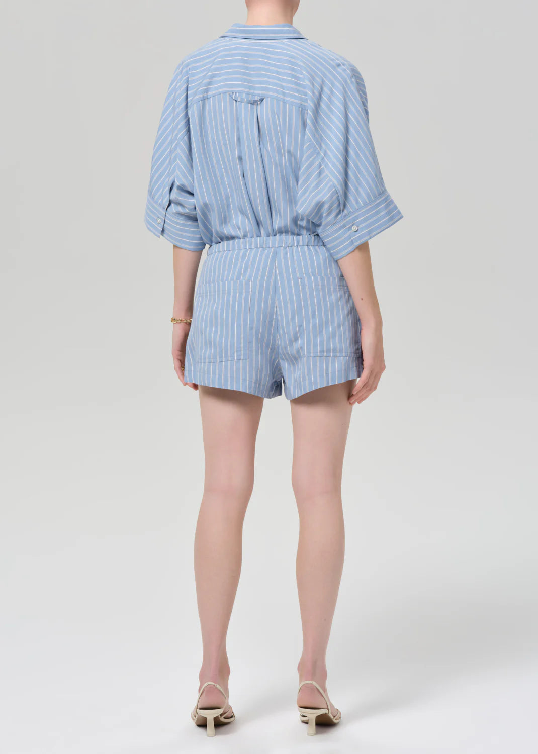 este drawstring short in capri stripe - Image 5