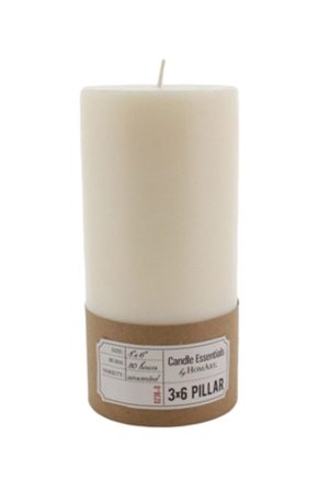 Ivory Pillar Candle 3×6