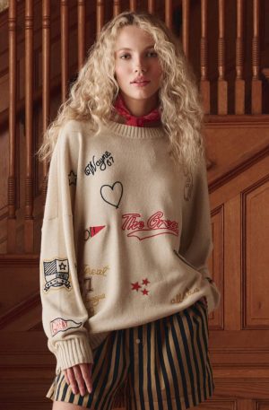 The Embroidered Oversize Crew