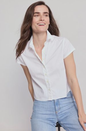 The Boxy Short Sleeve Cropped Shirt