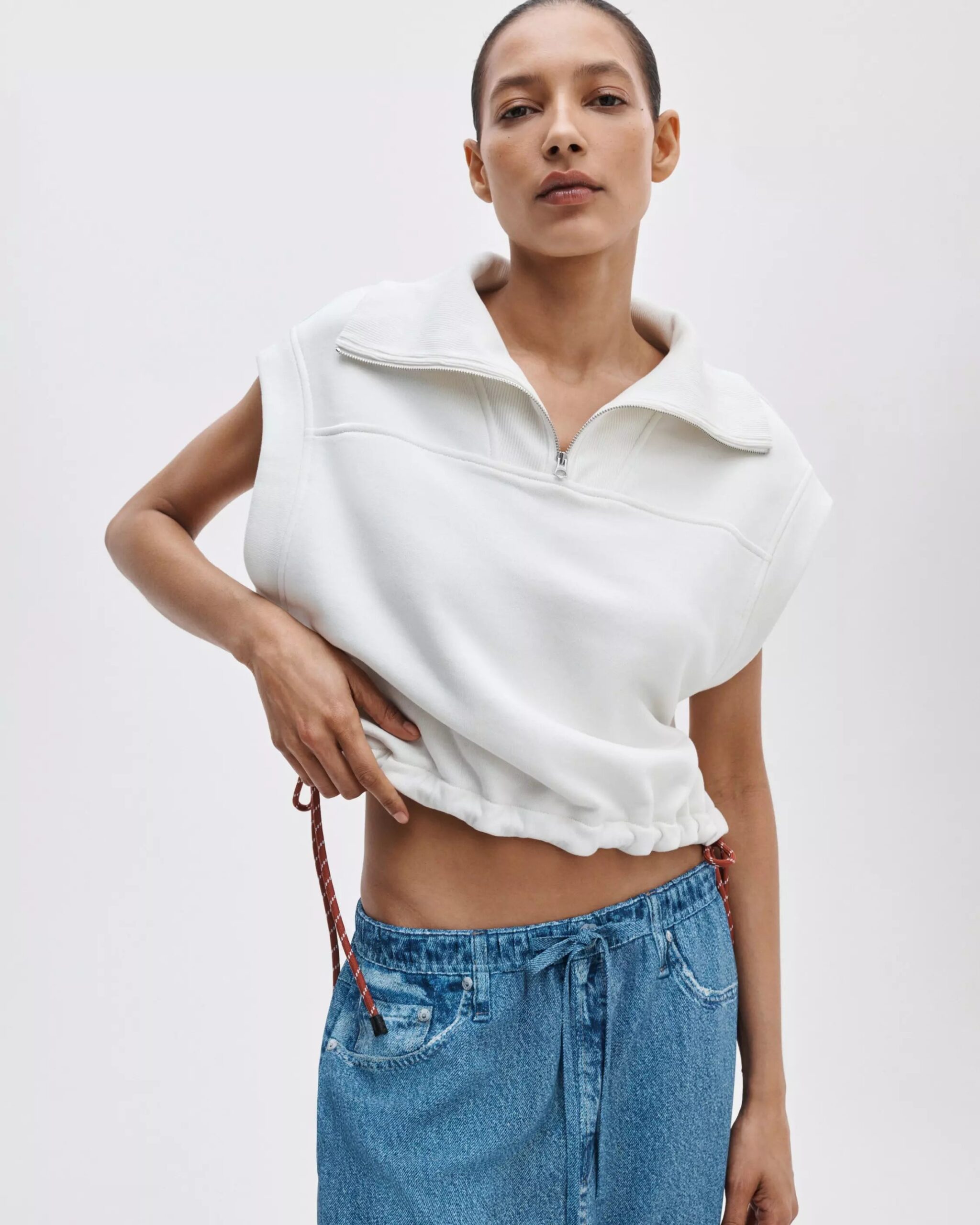 vintage terry half zip muscle - Image 5