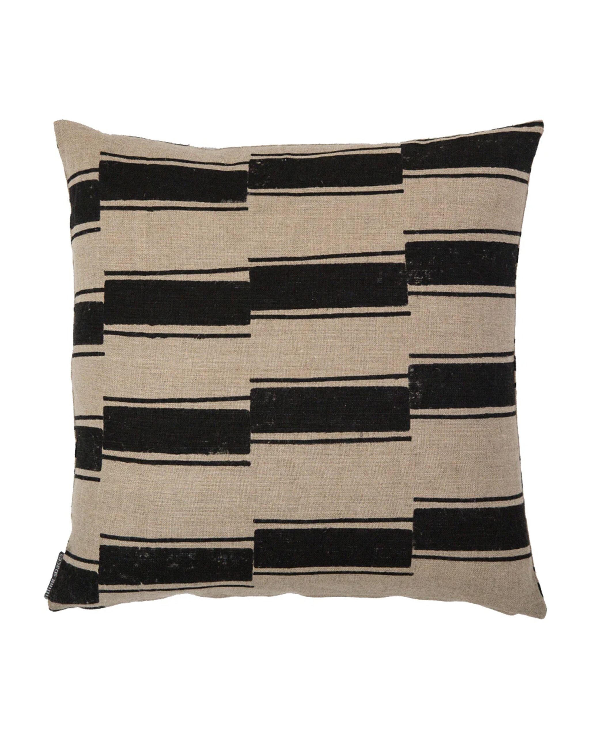 BENI BLACK 24X24 PILLOW