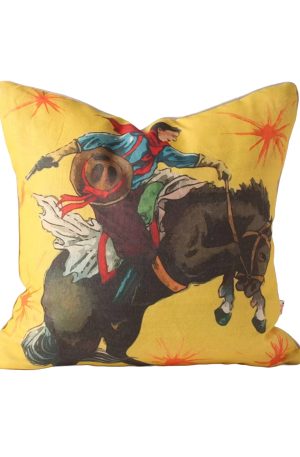 SW Nat Cowboy riding Bucking Bronco 20×20