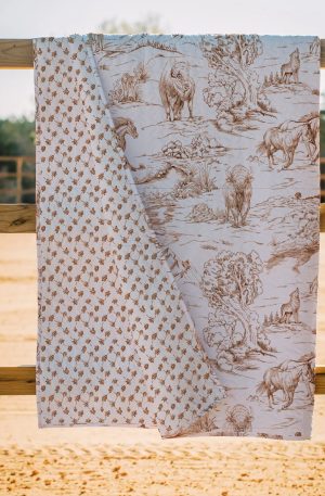 Buffalo Toile Brown Quilt