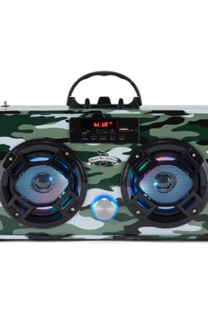 Green Camo Wireless Boombox with FM Radio