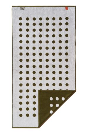 Moss/Clay Polka Dot Bath Towel