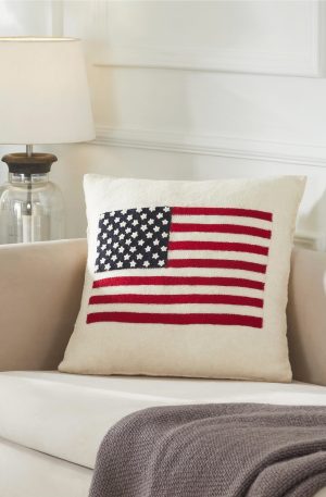 American Flag Wool Pillow