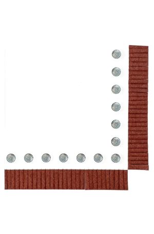 Brown Fringe Concho cocktail Napkins
