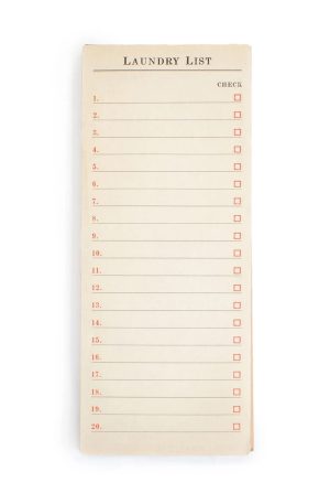 Laundry List Notepad
