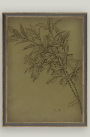 Leaves On Green Framed Art