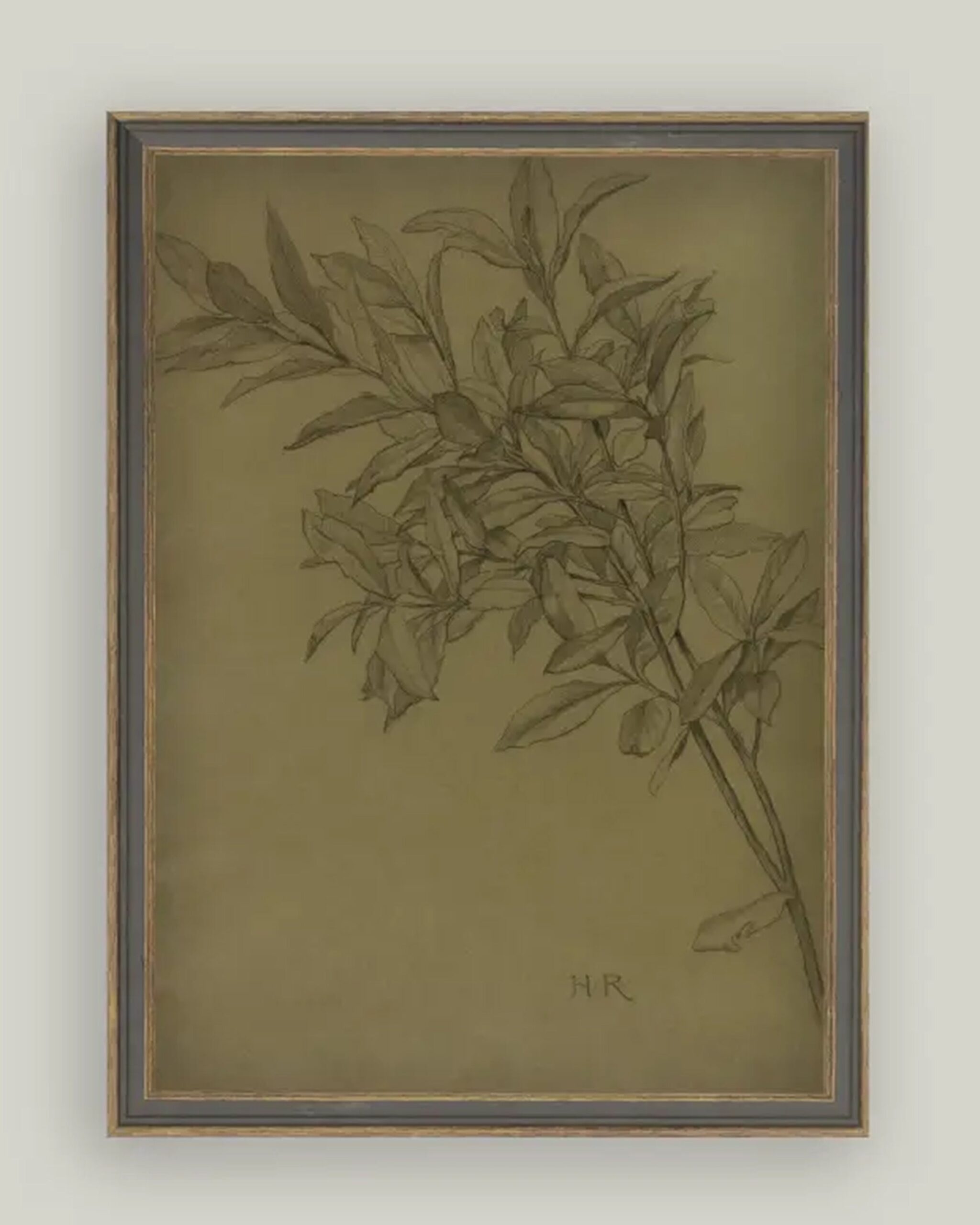 Leaves On Green Framed Art