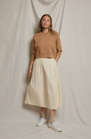 Poplin A Line Skirt