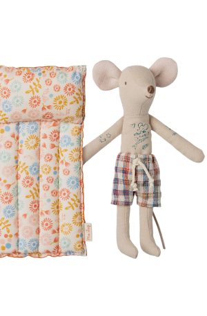 Maileg Beach Mouse W/  Air Mattress Dad