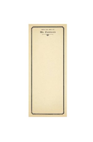 Mr. Fabulous Skinny Notepad