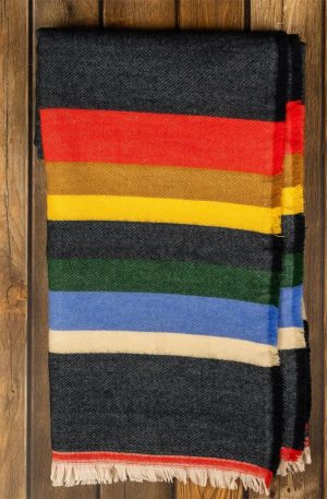 Multicolor Cabin Stripe Throw Blanket