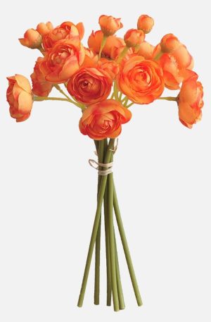 10” Silk Baby Ranunculus Flower Bunch