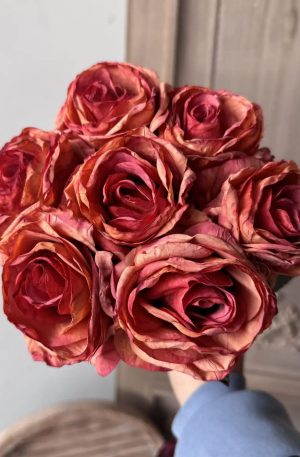 17” Faux Vintage Rose Bouquet