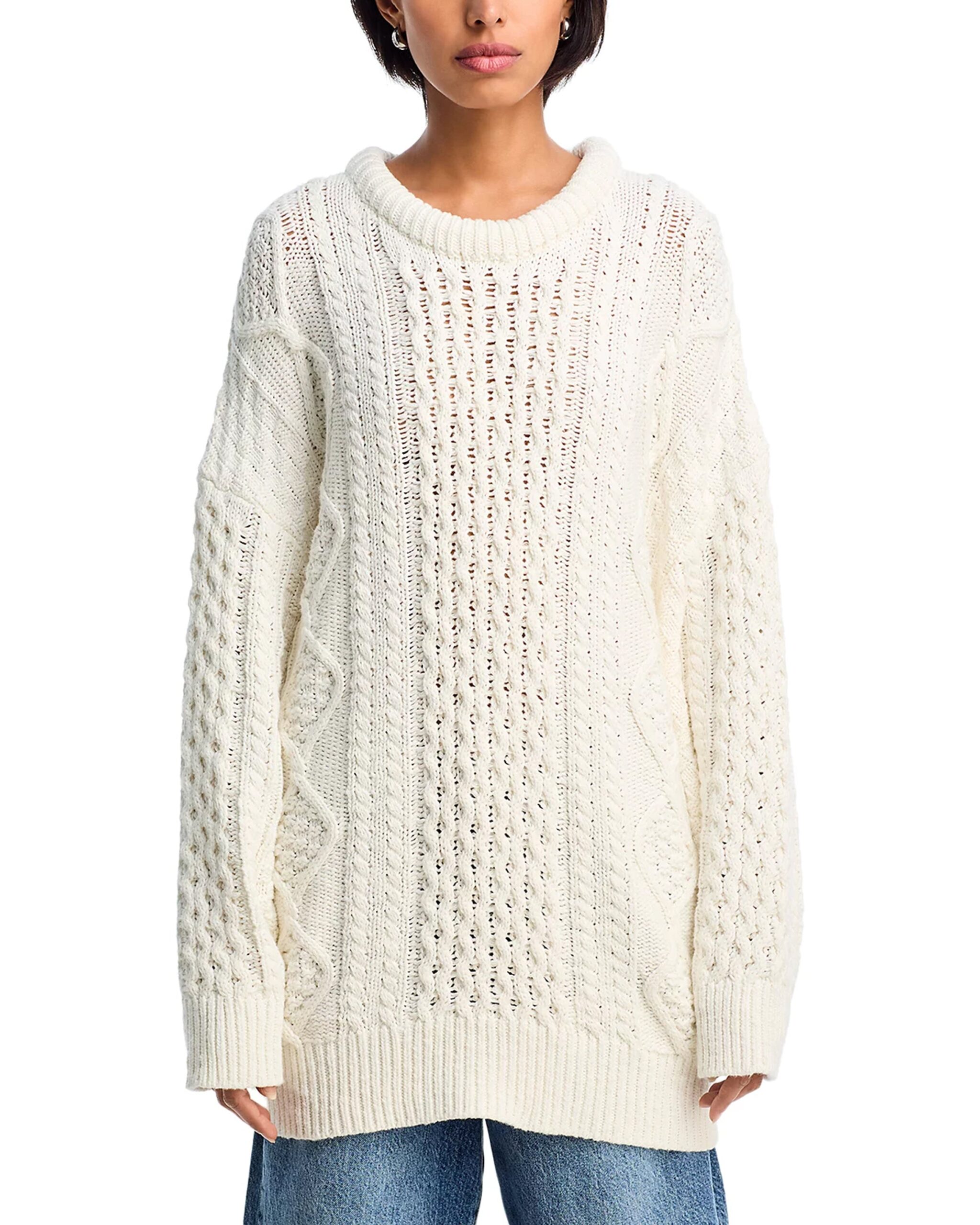 OVERSIZED ARAN SWEATER - Image 2