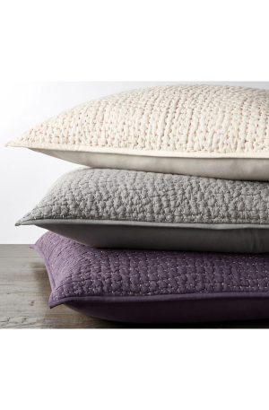 Pebbled Org Sham Euro Slate