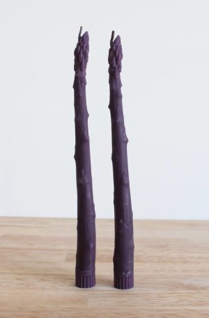 Purple Asparagus Candle Taper