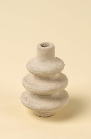 Ripple Paper Mache Bud Vase
