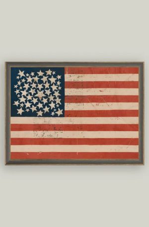 Rustic Flag Framed Art