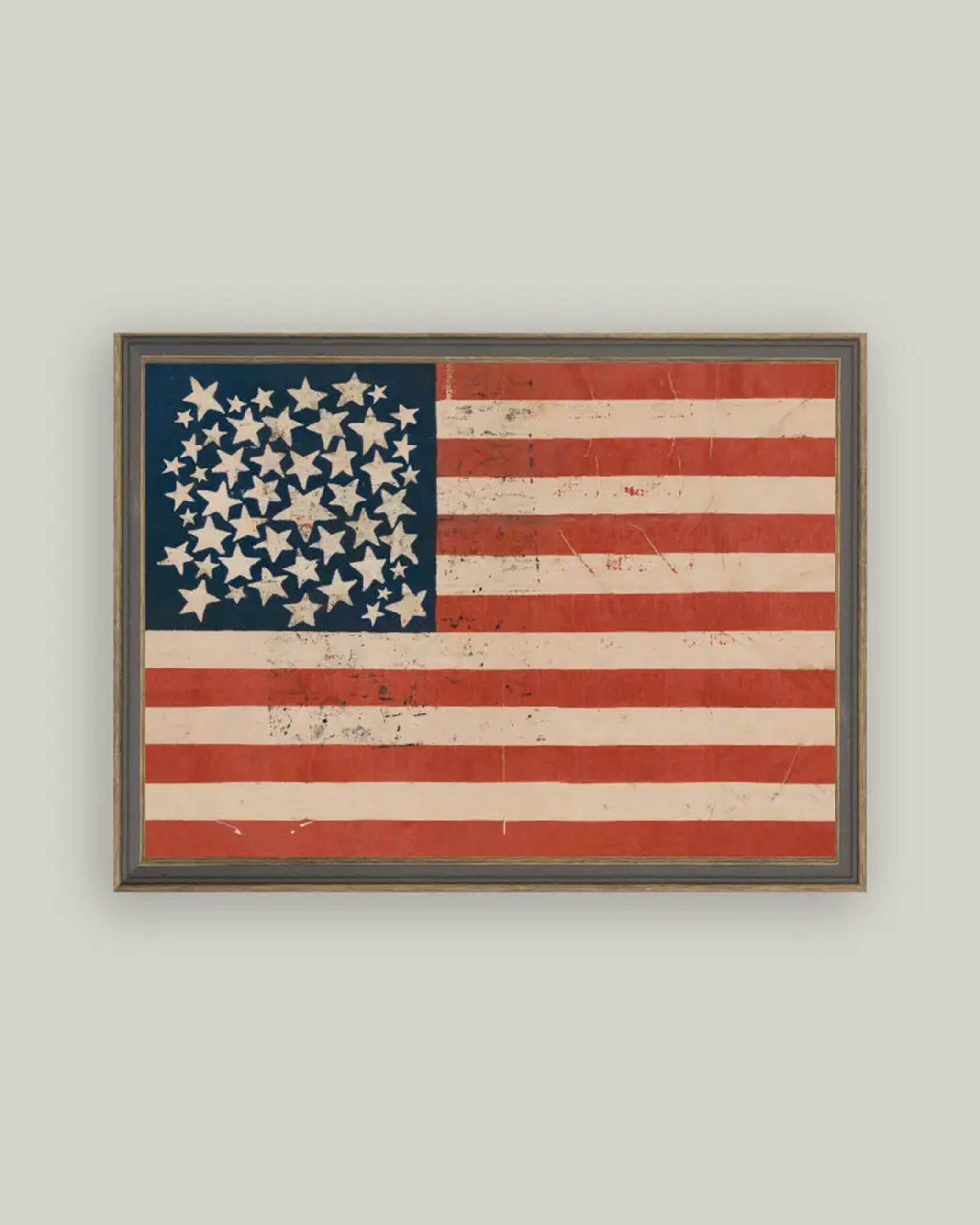 Rustic Flag Framed Art