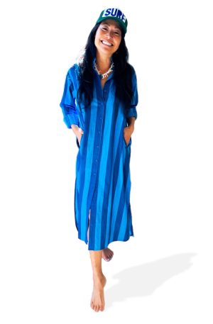 Surf Stripe Shirt Dress