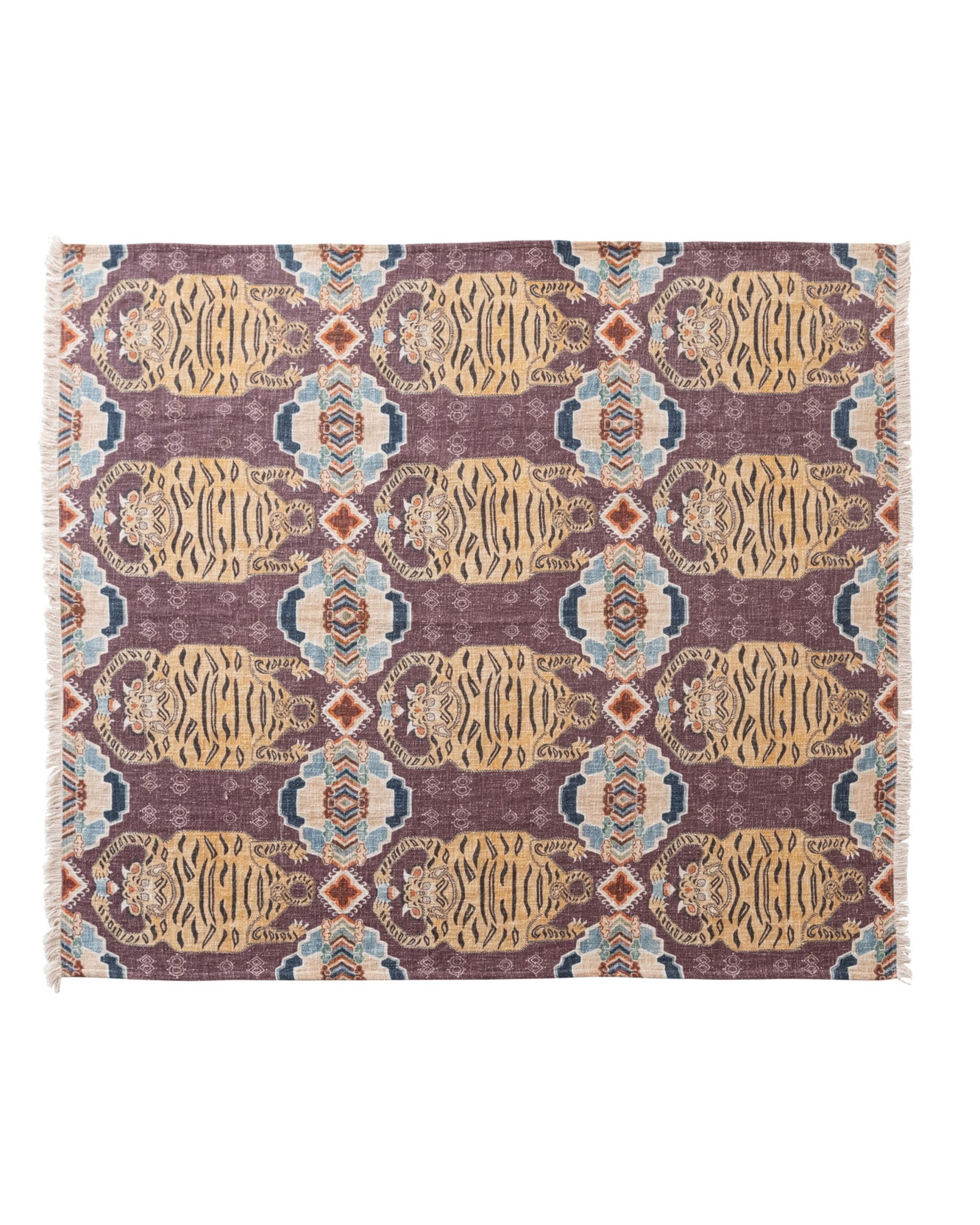 Cotton Throw /Tibetan Tigers